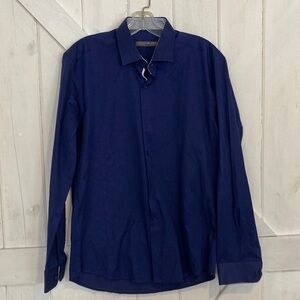 Enzo di Milano Men's Blue Dress Shirt